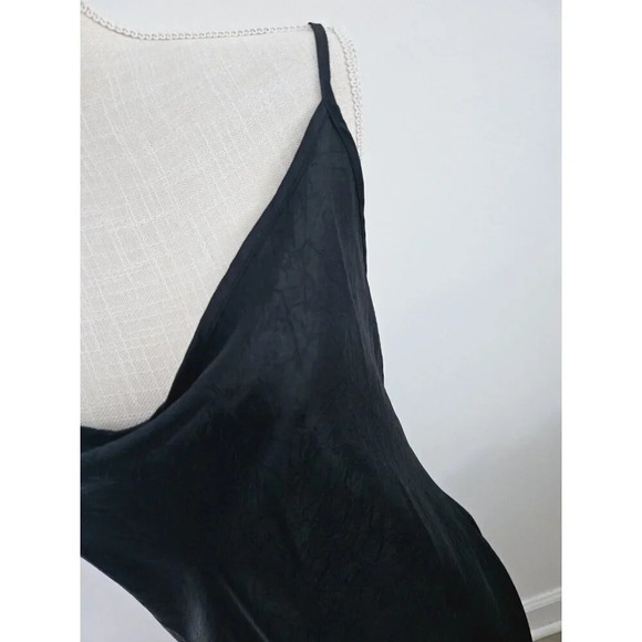 4th Reckless Black Crinkle NWT Sleeveless Midi Slip Dress US XL - UK 14 - EU 42 - Picture 5 of 16